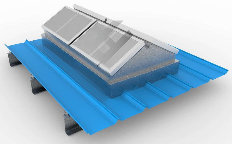 三角型電動采光排煙天窗